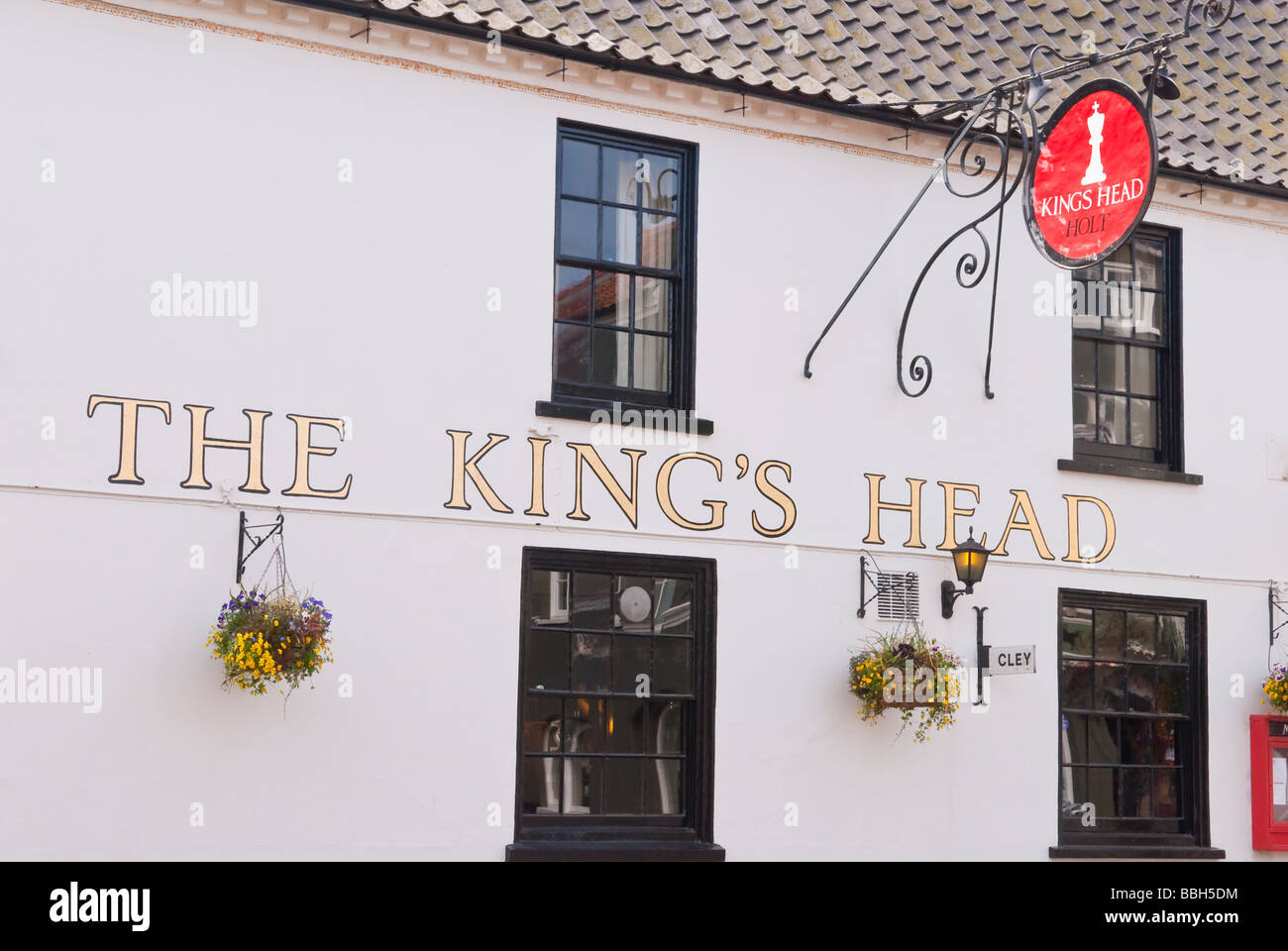 The King's Head pub in the North Norfolk town of Holt in the Uk Stock Photo