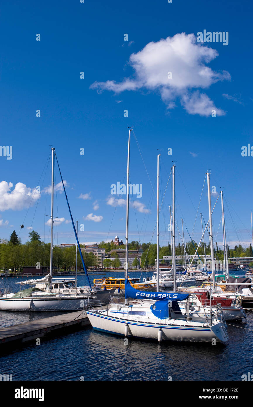 Harbour scene Lappeenranta Lakeland Karelia Finland Stock Photo