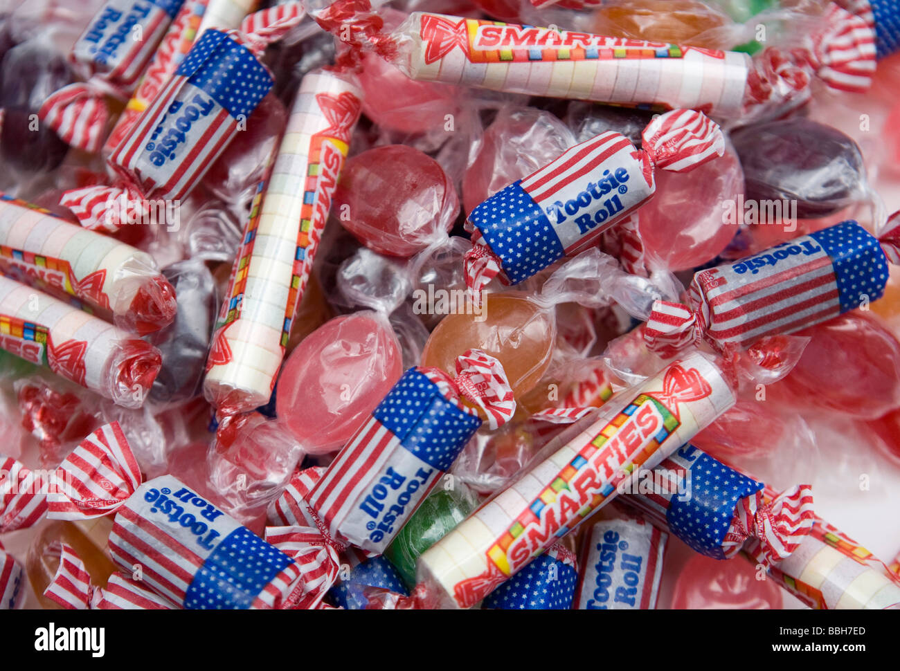 Hard Candy American Flag Tootsie Rolls and Smarties Candy sales in the