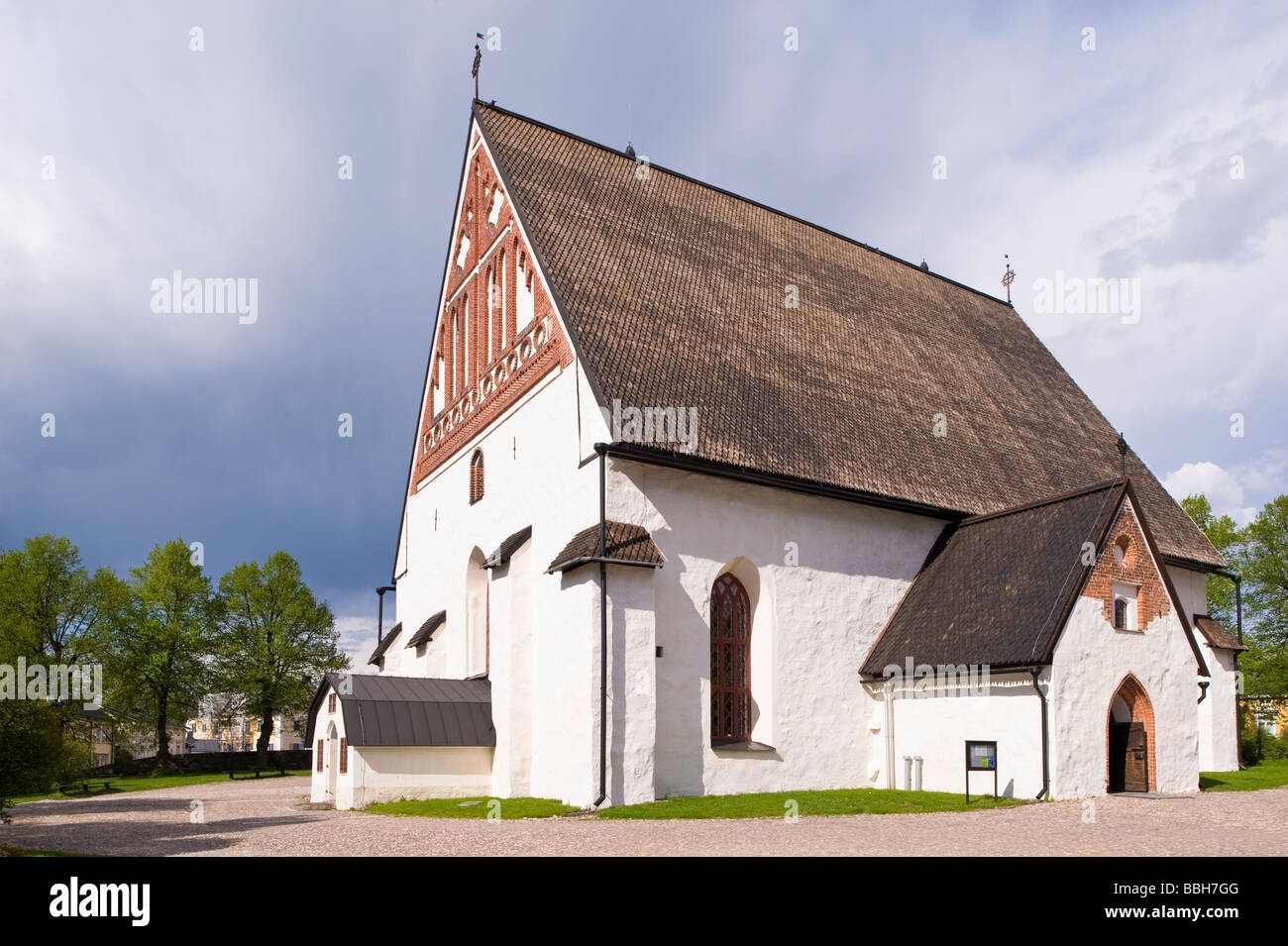Cathedral in historic Old Town in Porvoo Finland Stock Photo