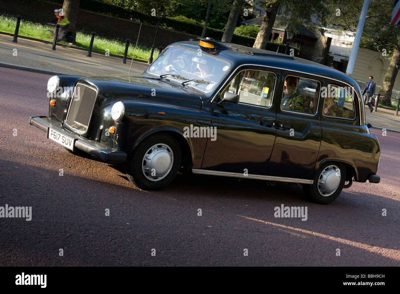 black cab moving Stock Photo