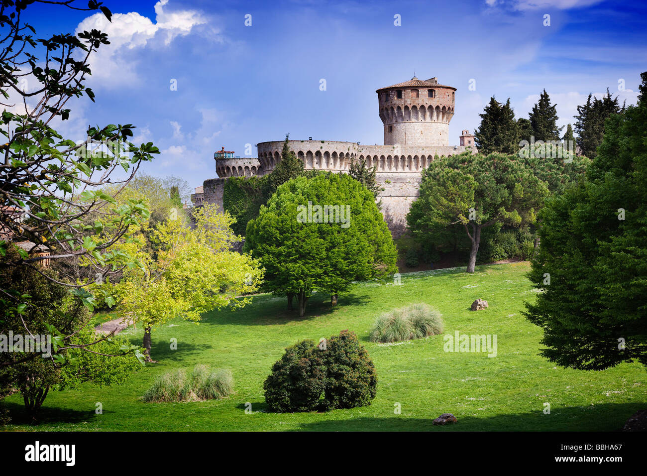 Medieval castle in Tuscany, Italy Stock Photo