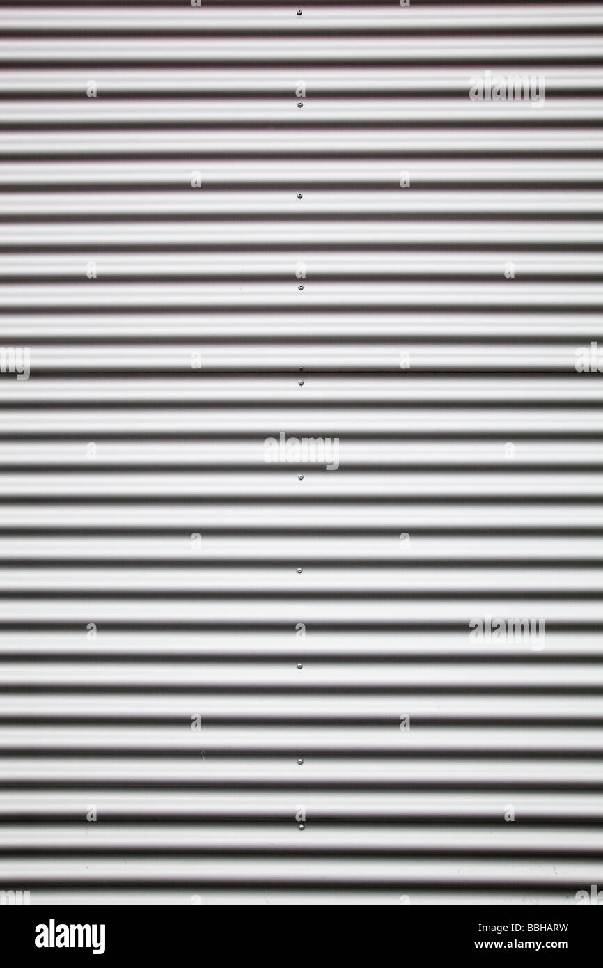 Corrugated metal sheet Stock Photo