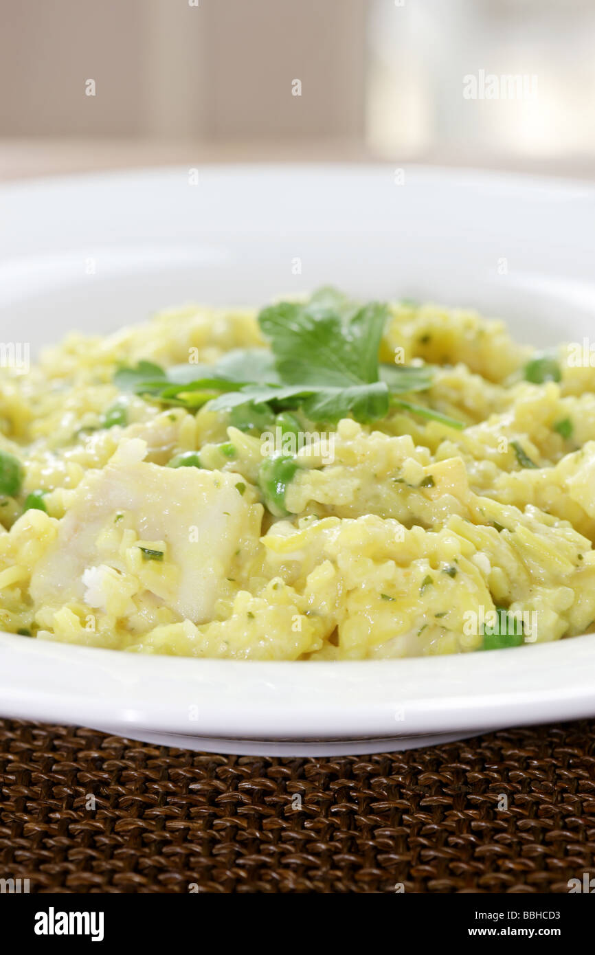 Chicken and Pea Risotto Stock Photo Alamy