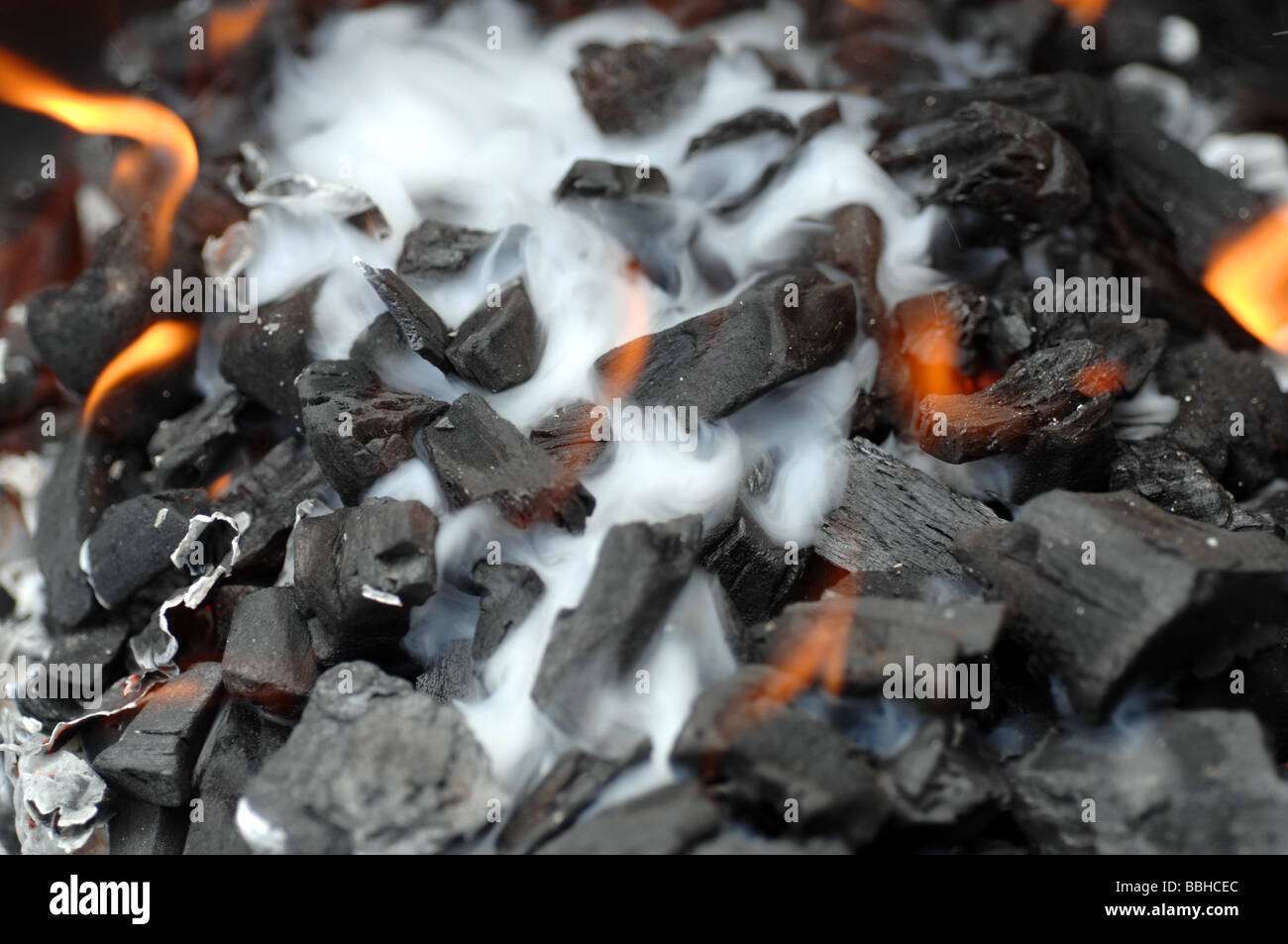 barbecue charcoal, BBQ coal fire Stock Photo Alamy