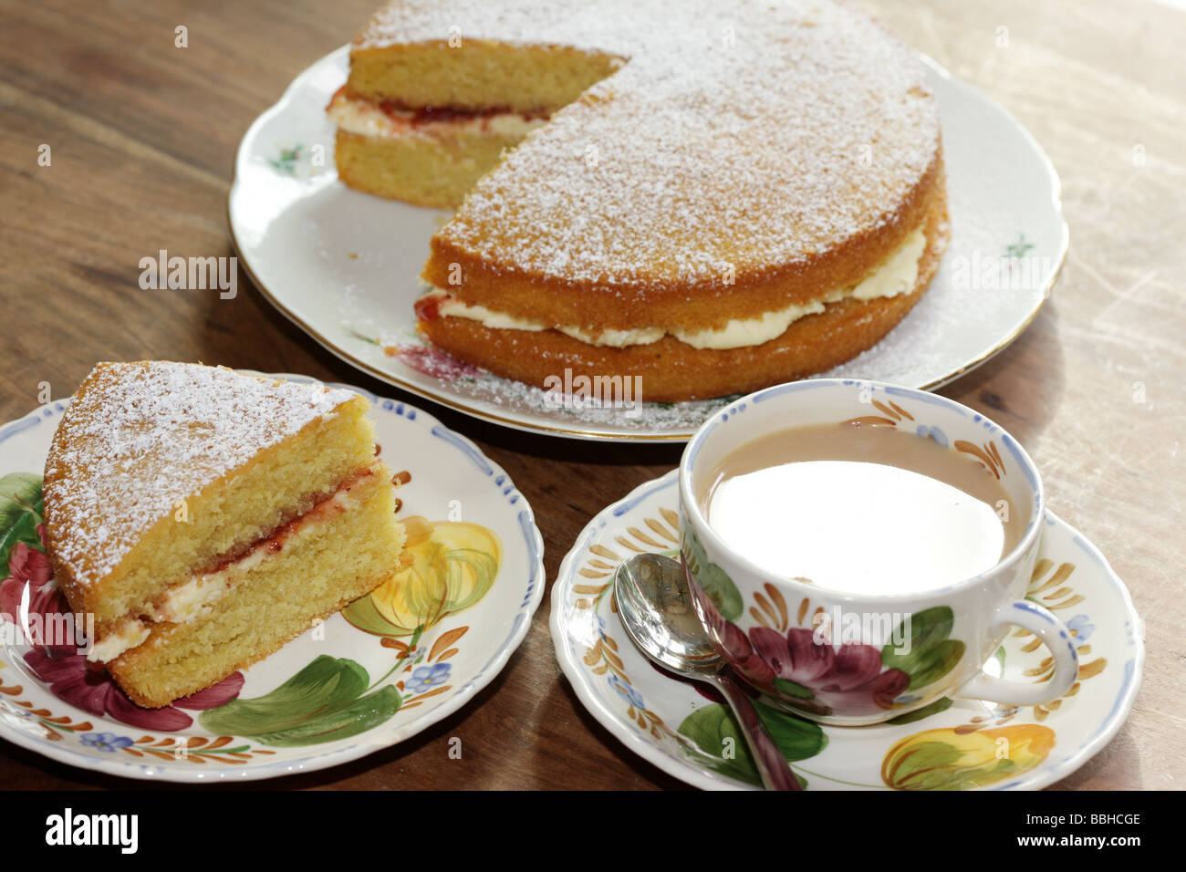 Traditional Classic British Afternoon Tea And Cakes Meal With No People ...