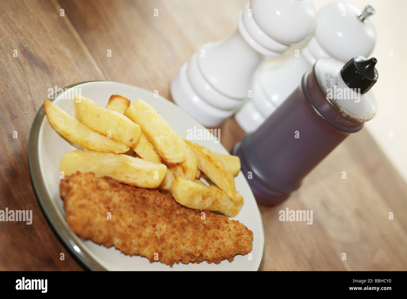 Fresh Homemade Or Home Cooked Traditional Authentic Breaded Haddock