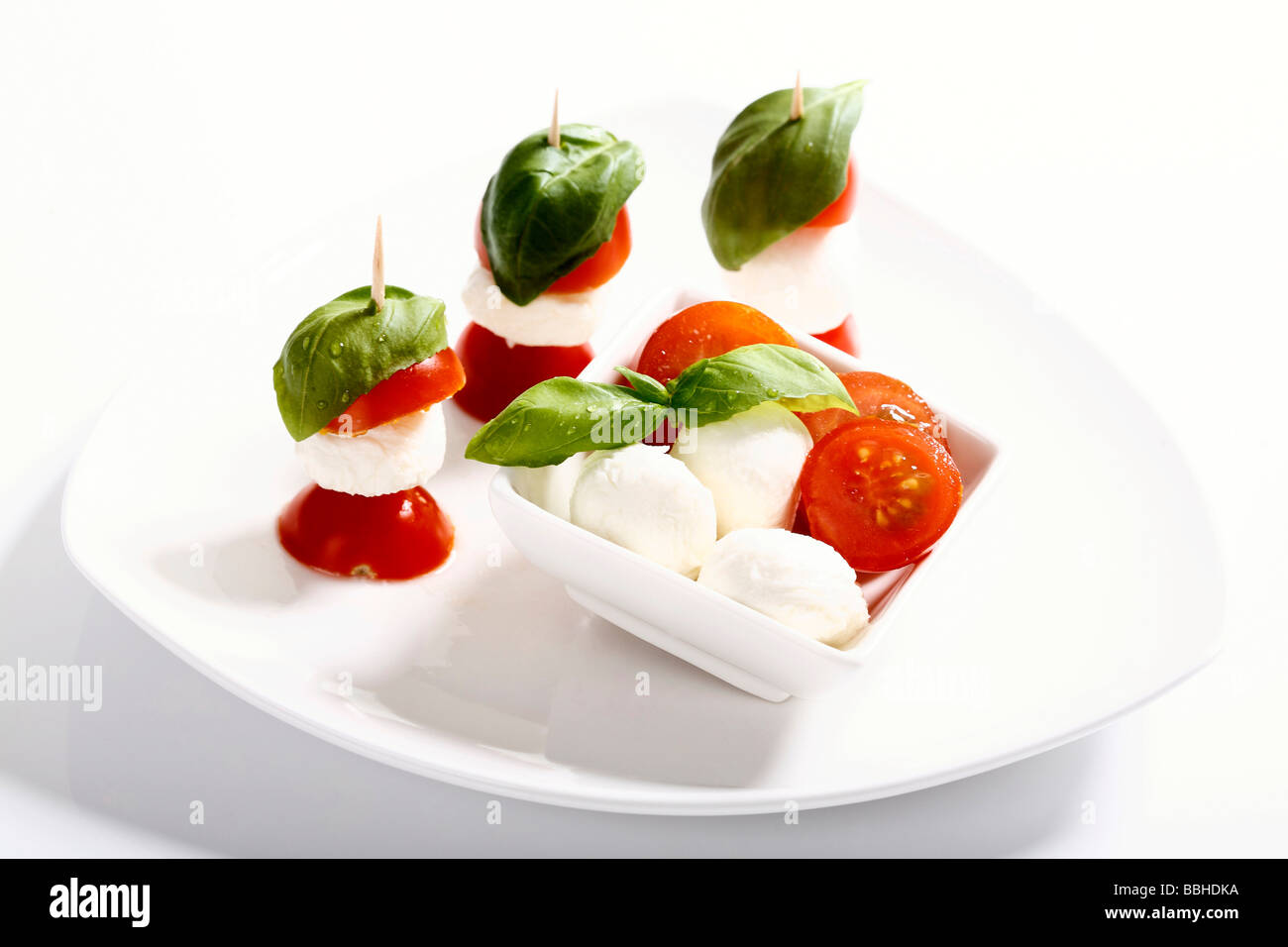 Tomato mozzarella sticks basil hires stock photography and images Alamy