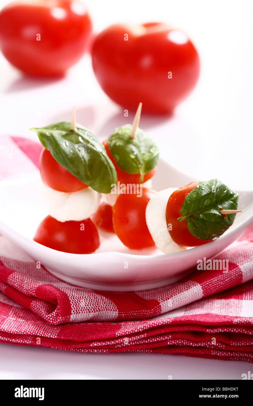 Tomato mozzarella skewer hires stock photography and images Alamy