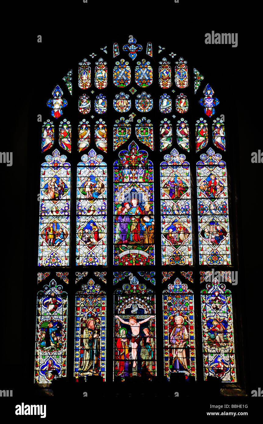 Stained Glass Window in St Marys Church Bury St Edmunds Suffolk England