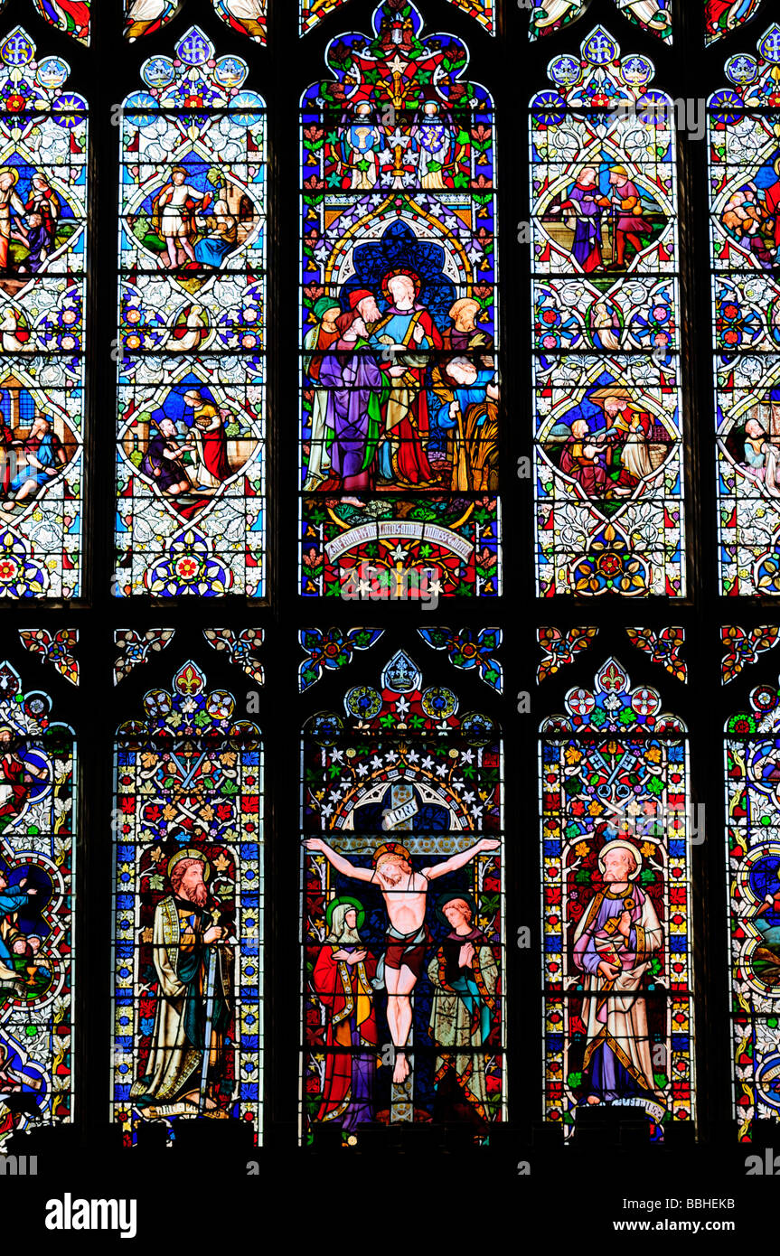 Stained Glass Window in St Marys Church, Bury St Edmunds,Suffolk