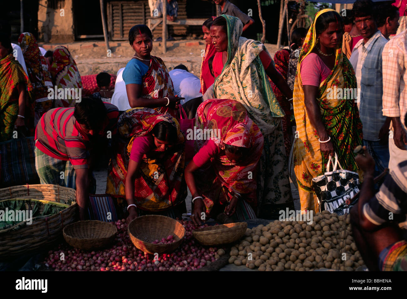 india, west bengal, sunderbans, ganges delta, kuminmari weekly market Stock Photo