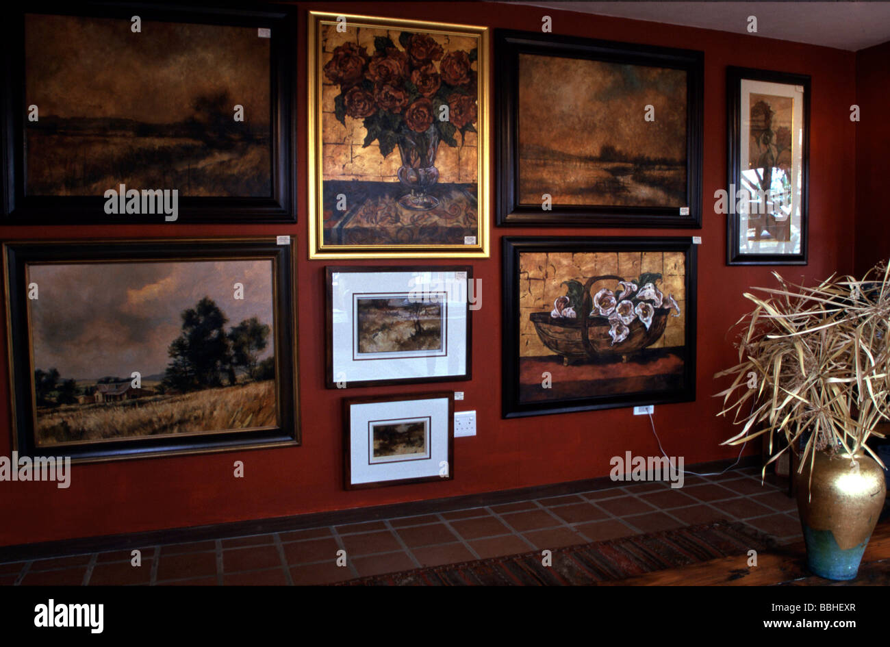 Addy Hoyle Art Gallery Clarens has become a centre of art in the Northern Freestate with over 20 galleries or studios Clarens Stock Photo
