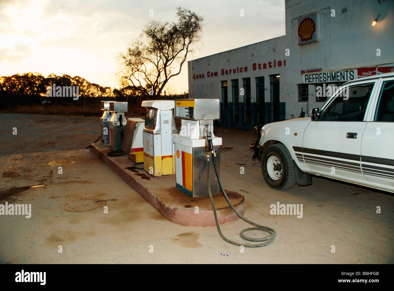 Chronic fuel shortages have ravaged Zimbabwe as the nation has run out of foreign exchange for the purchase of fuel Private Stock Photo