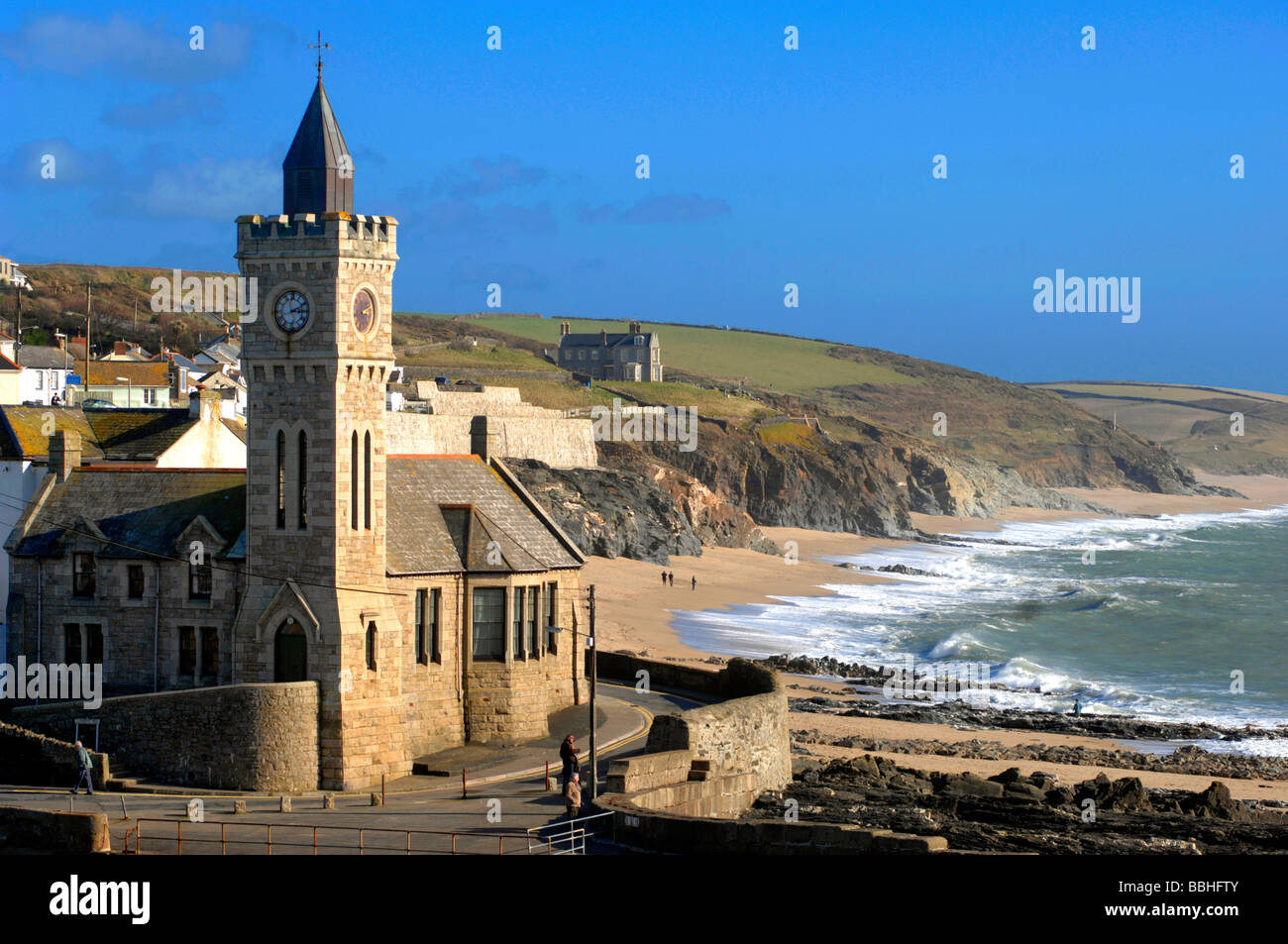 Porthleven town hall hi-res stock photography and images - Alamy