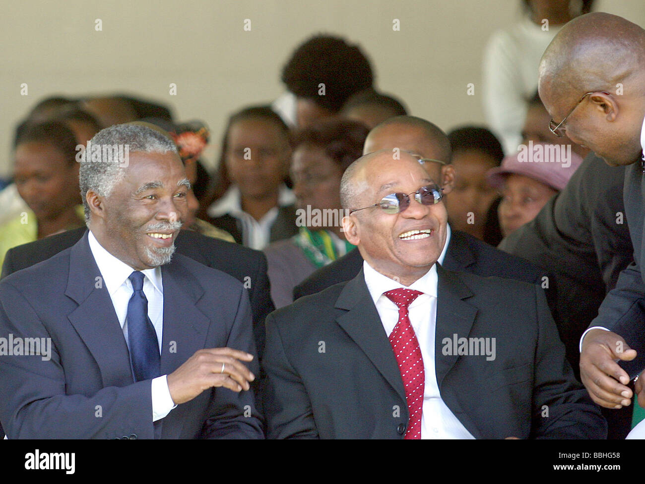 File picture nSouth African President Thabo Mbeki the then Deputy President Jacob Zuma and African National Congress ANC Stock Photo