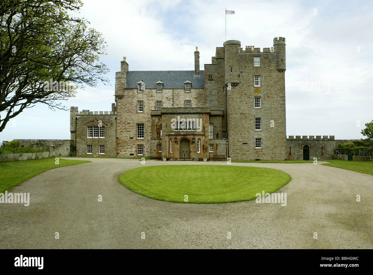 The Castle of Mey on the north coast of Scotland near the town of Thurso Stock Photo