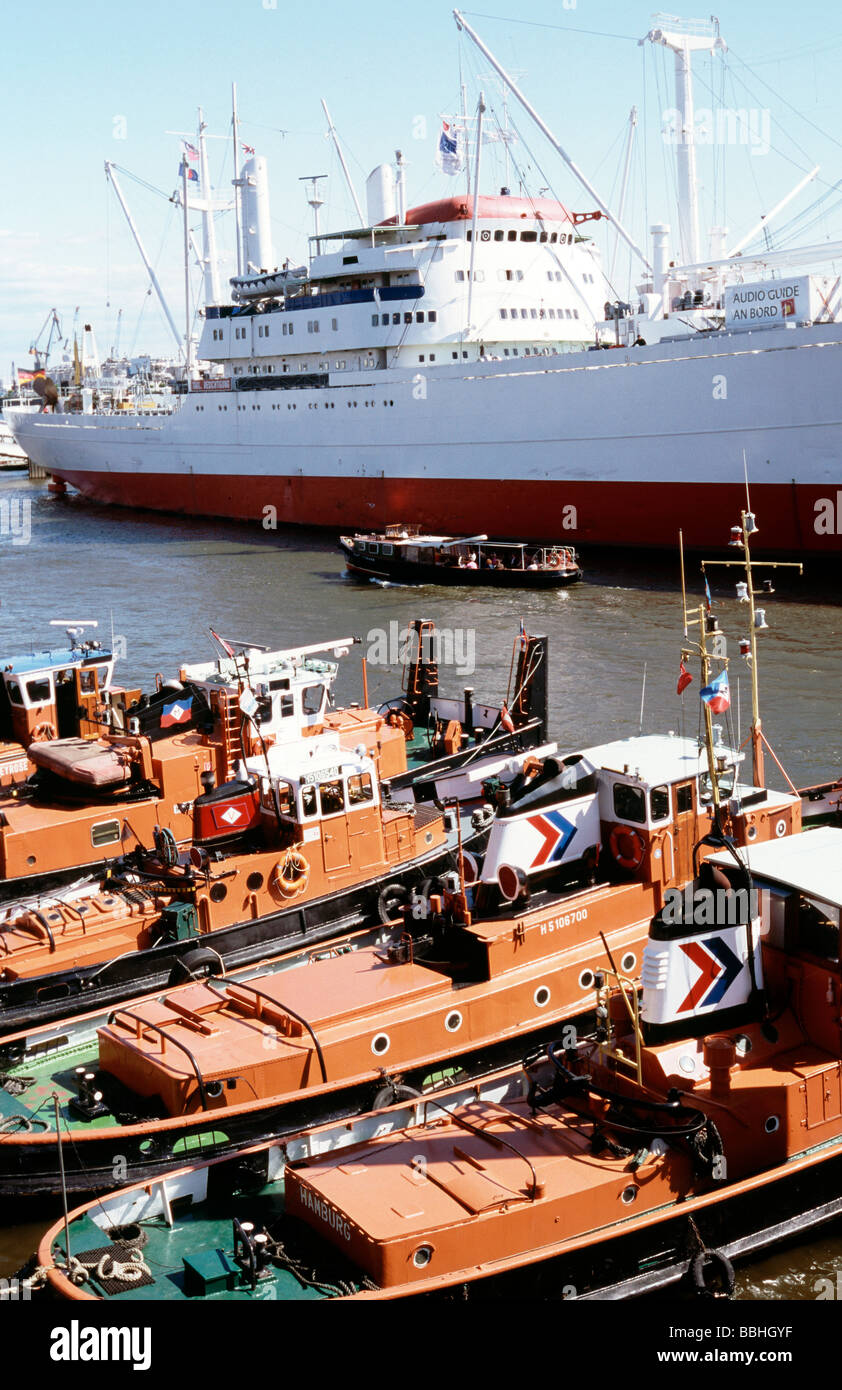 May 29, 2009 - Museum ship Cap San Diego at Überseebrücke in the German port of Hamburg. Stock Photo