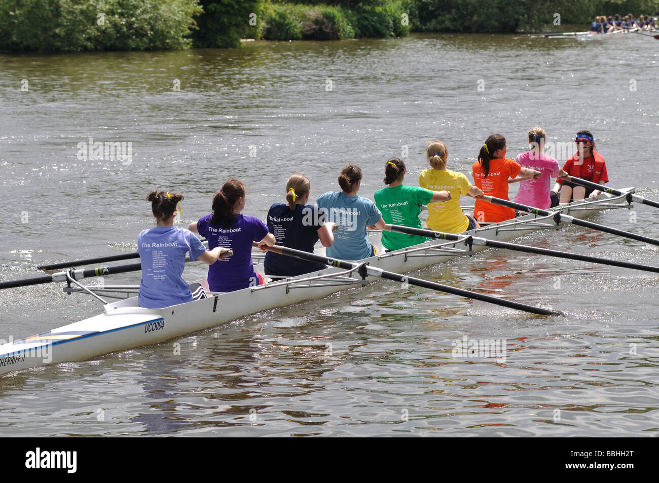 Oxford University Summer Eights rowing Stock Photo Alamy