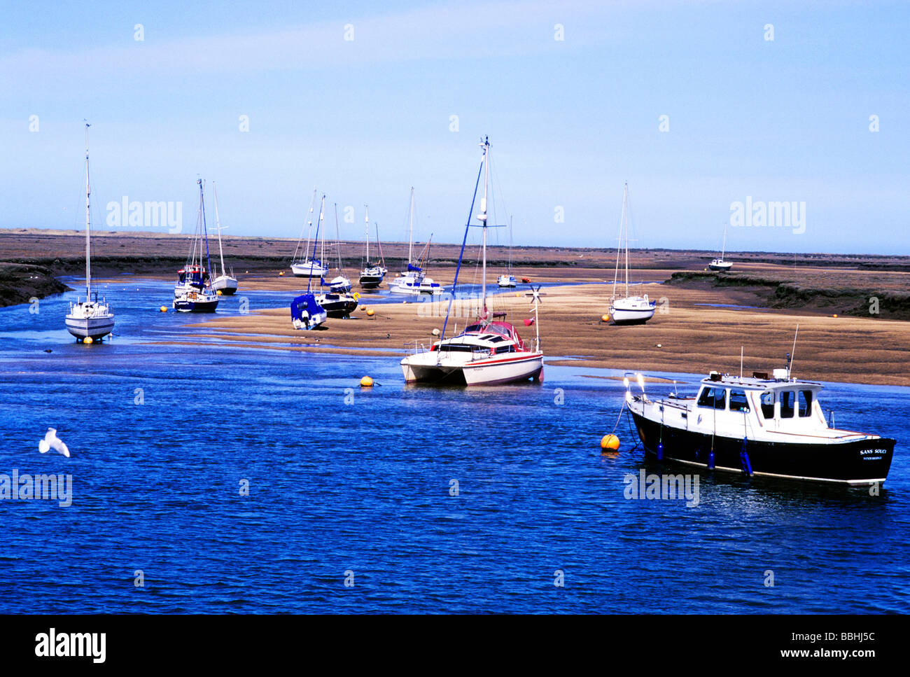 Wells next the Sea Norfolk harbour channel English coast coastal