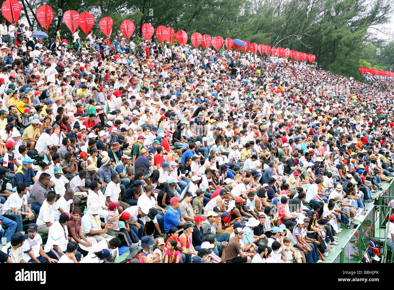 The east coast city of Durban came to a virtual standstill with close to 60 000 fans attending the A1 Grand Prix in Durban on Stock Photo