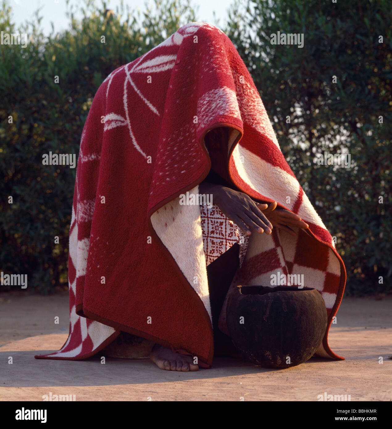 Traditional healing Inhaling steam with muti Stock Photo Alamy