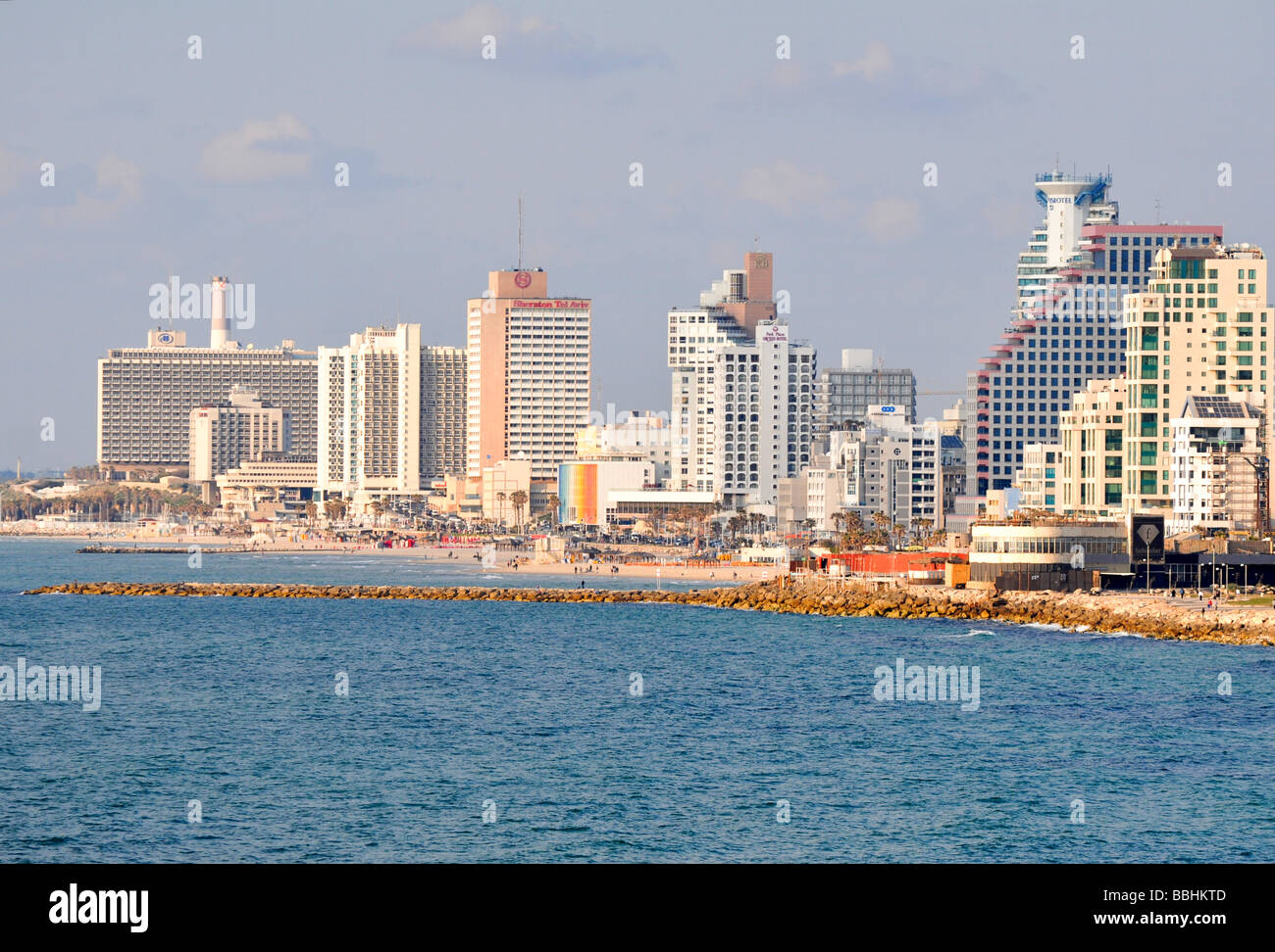 Israel Tel Aviv Beachfront Stock Photo