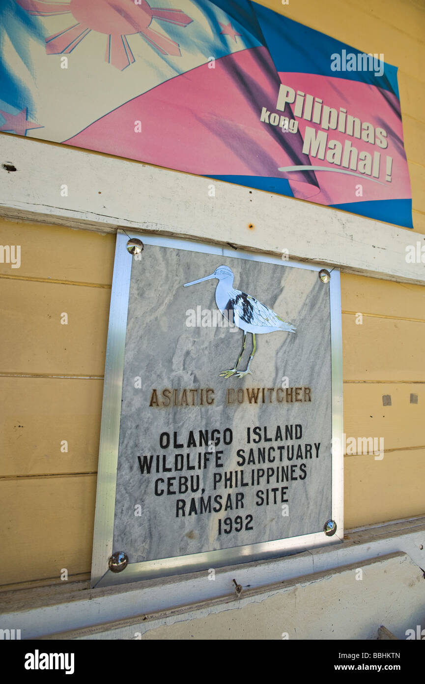 Sign at Olango Island Wlidlife Sanctuary Lapu Lapu Cebu Philippines Stock Photo