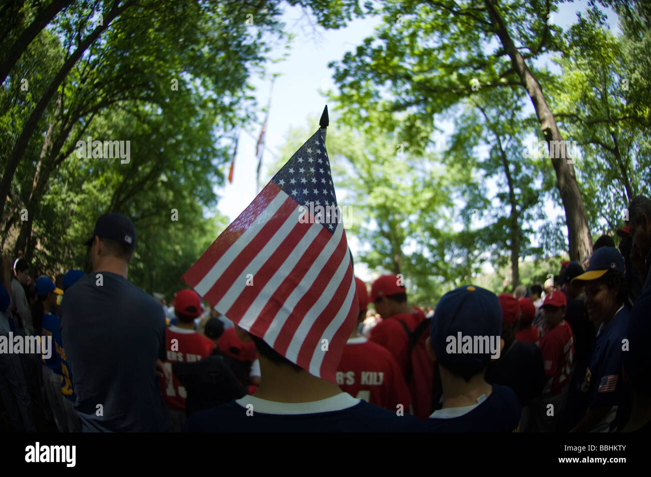 Memorial Day Parade in the Inwood neighborhood of New York Stock Photo
