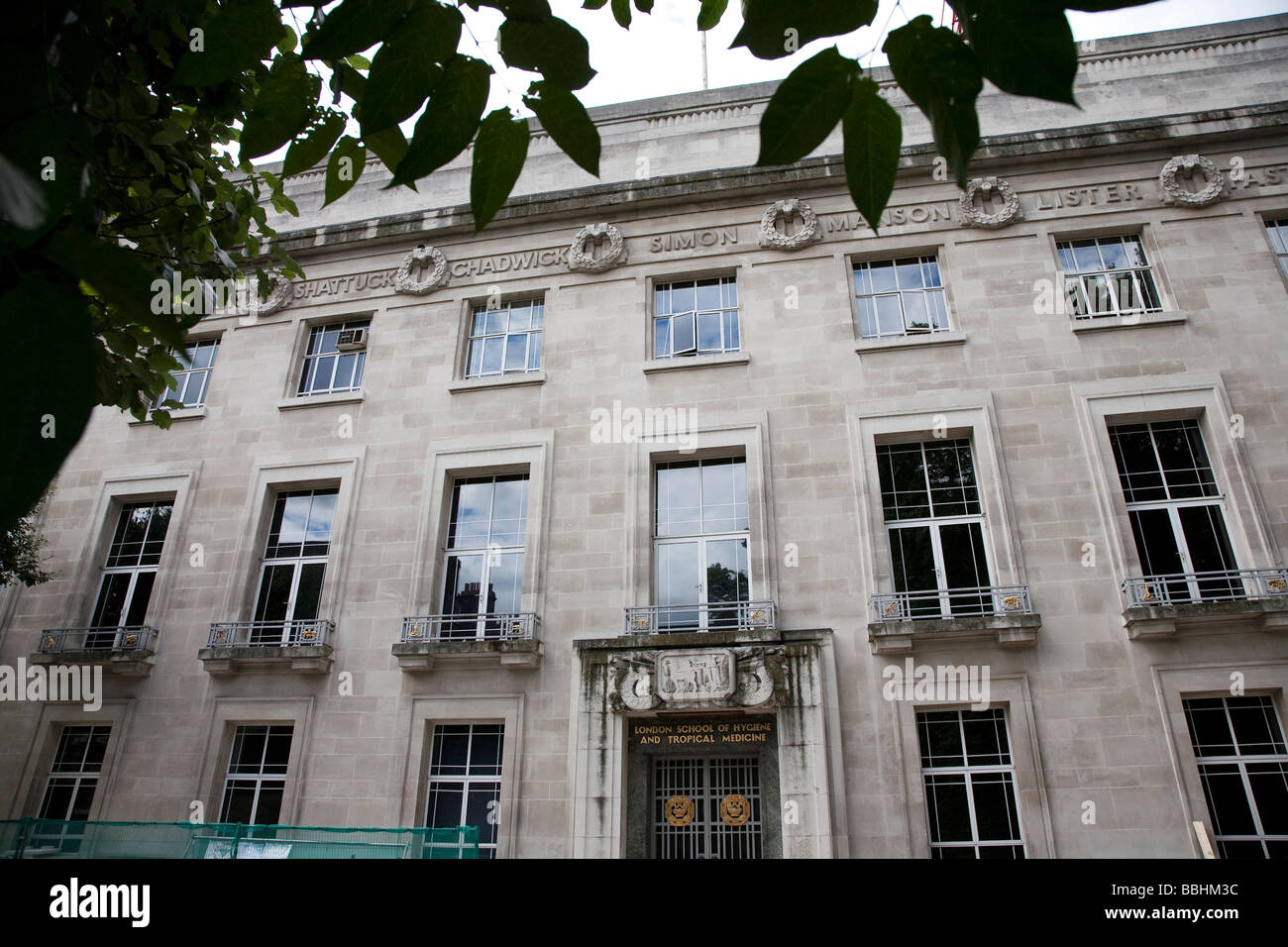 London School of Hygiene & Tropical Medicine, art deco building in Keppel Street, Bloomsbury, Central London UK Stock Photo