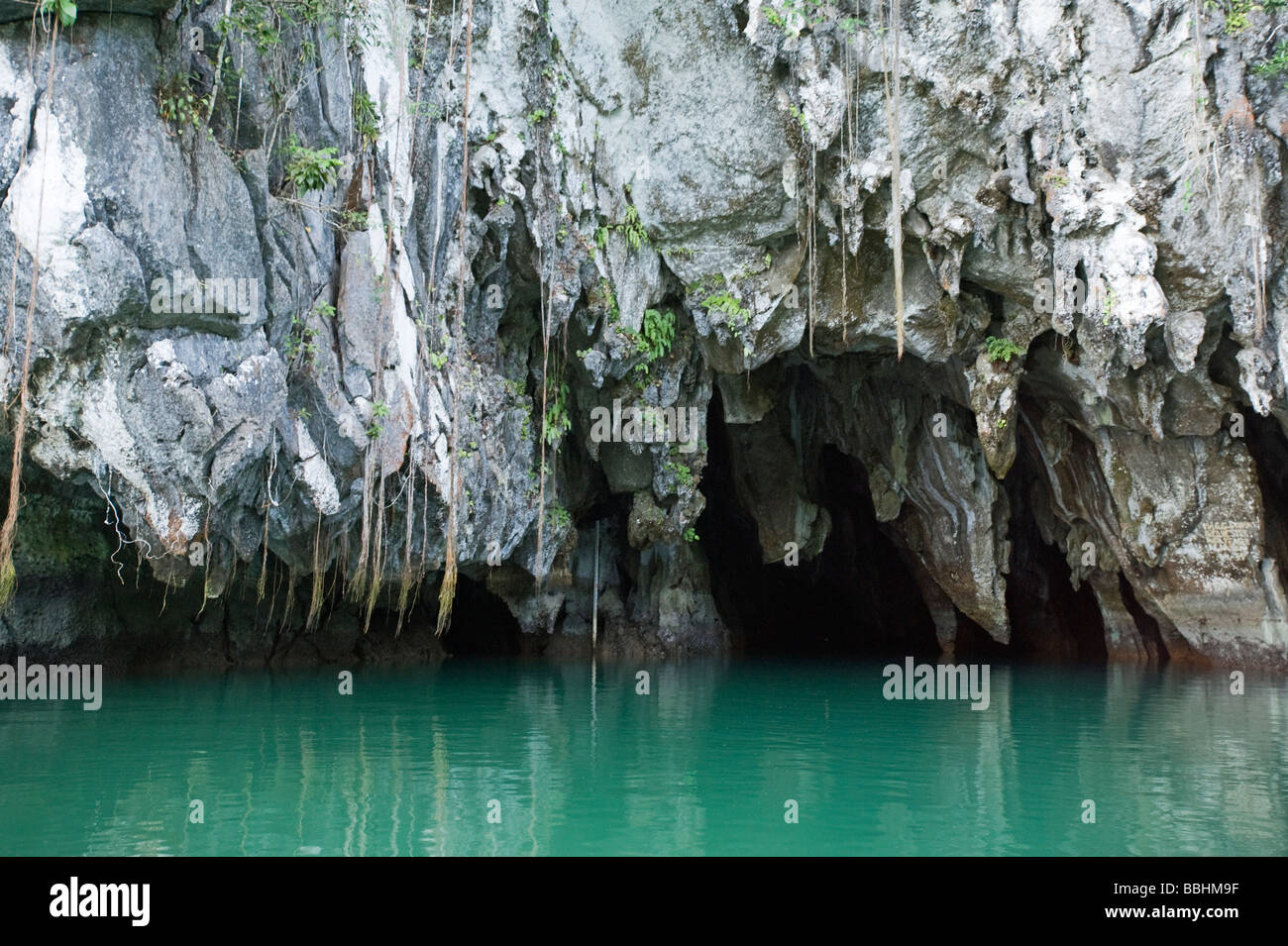 Entrance to the cave at Puerto Princesa Subterranean River National Park on Palawan Philippines Stock Photo