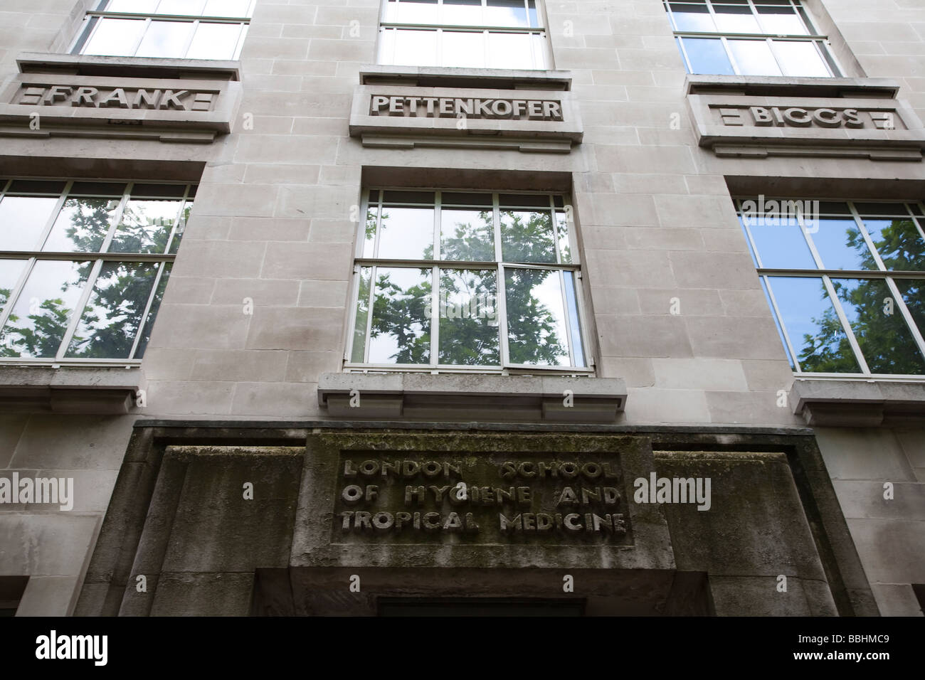 London School of Hygiene & Tropical Medicine, art deco building in Keppel Street, Bloomsbury, Central London UK Stock Photo