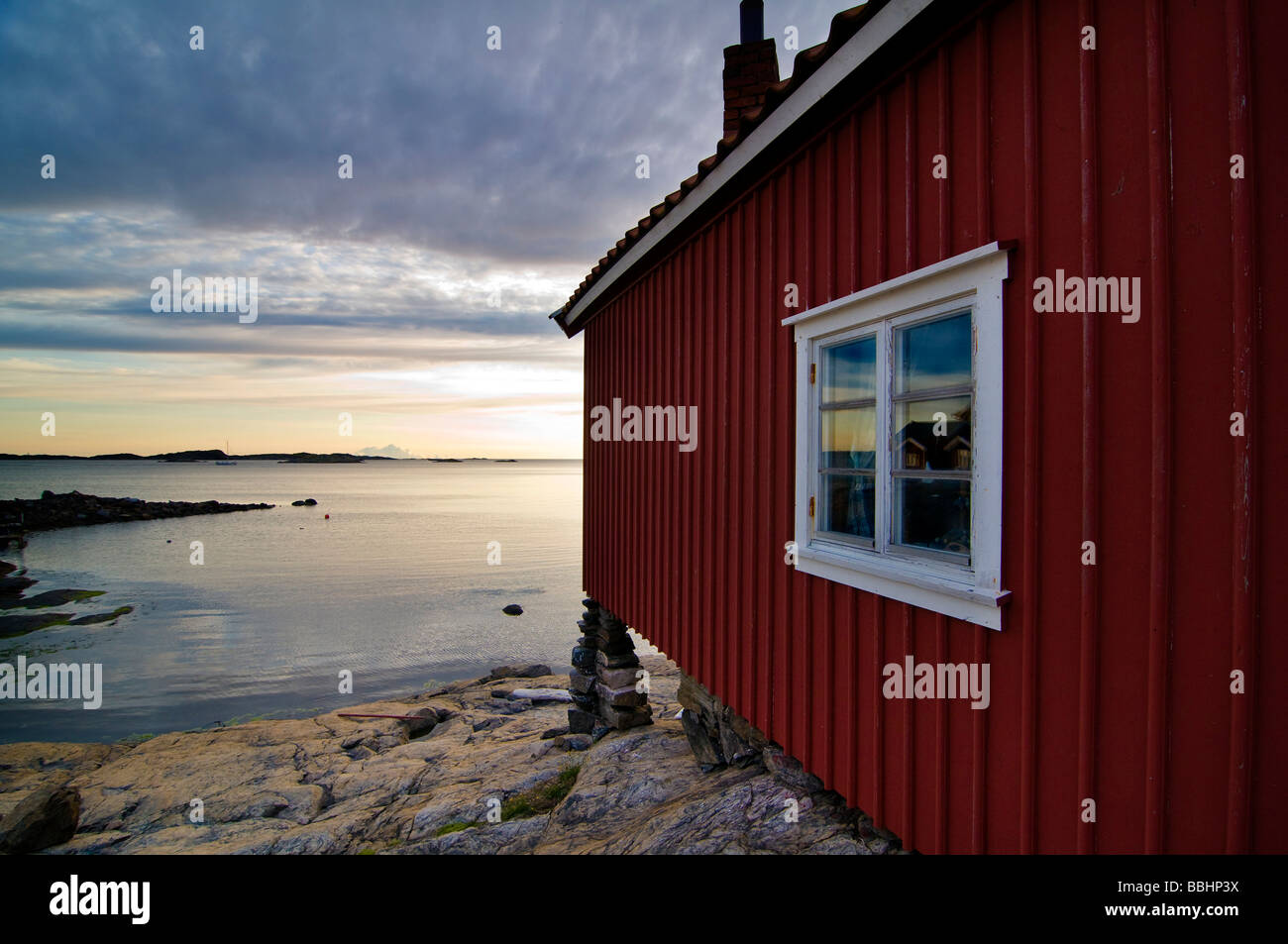 Red lodge, Smoegen, Sweden, Scandinavia, Europe Stock Photo