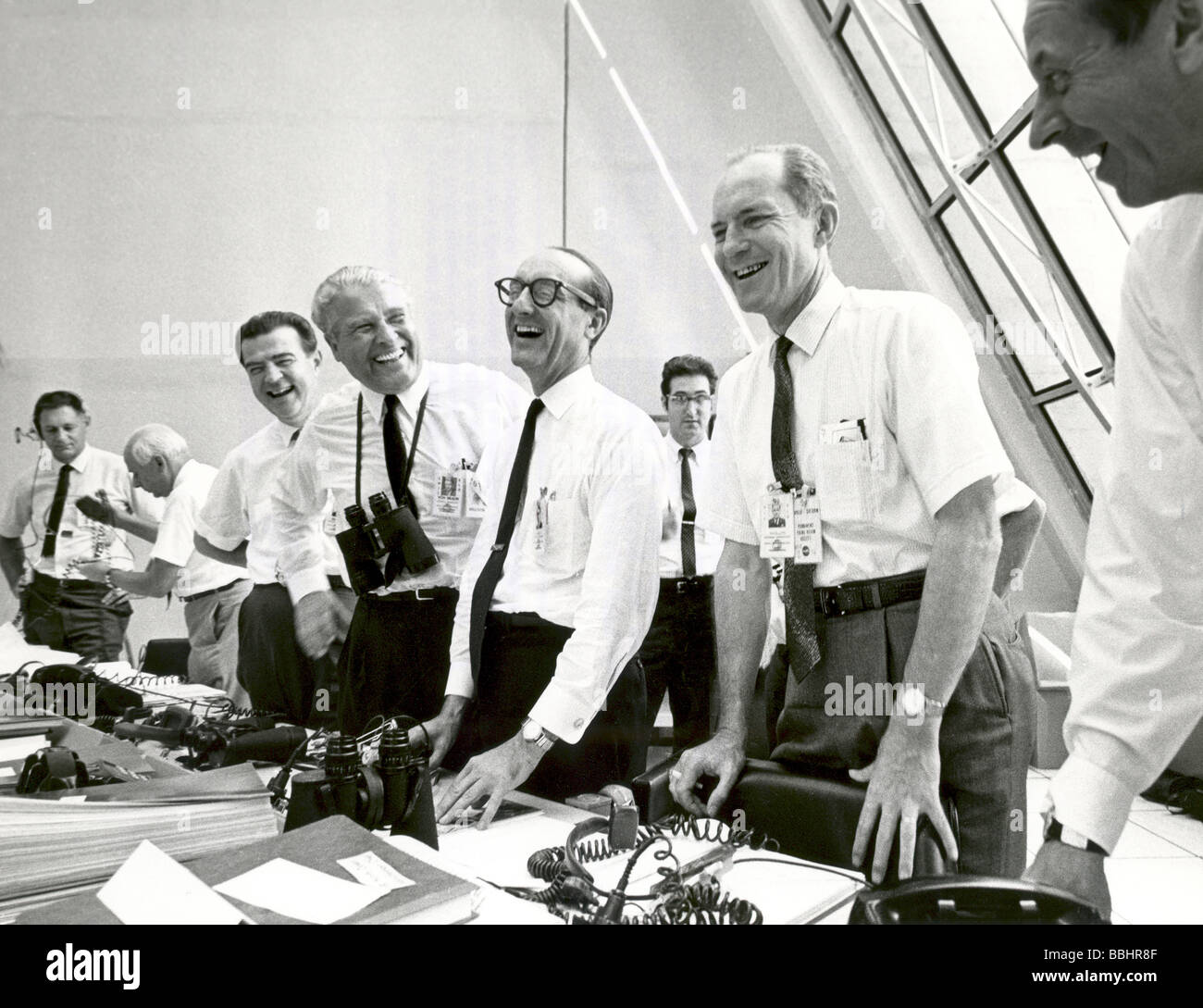 Apollo 11 Mission Control Center after Apollo 11 Liftoff, Kennedy Space Center, USA Stock Photo