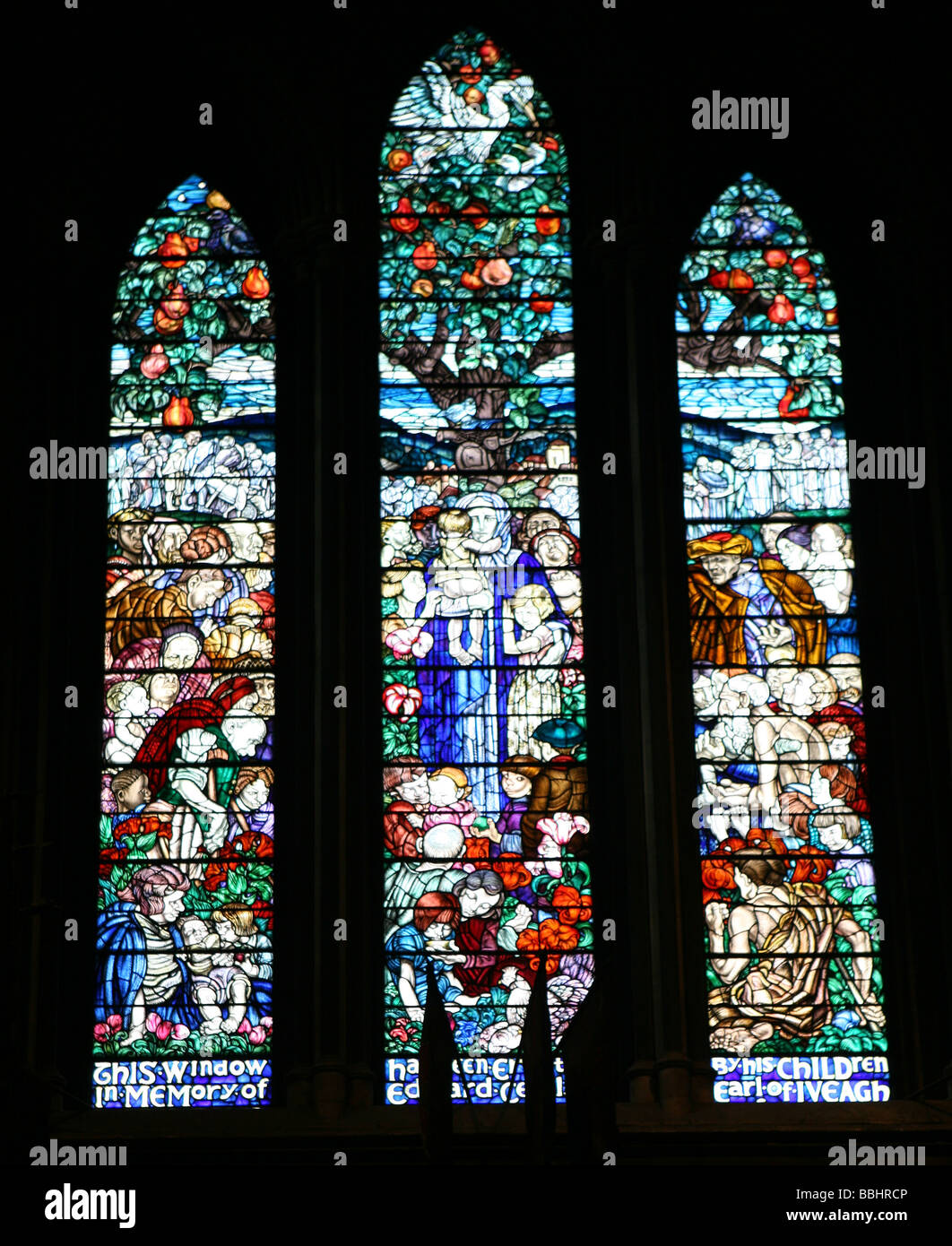 Salisbury Cathedral stained glass Stock Photo Alamy
