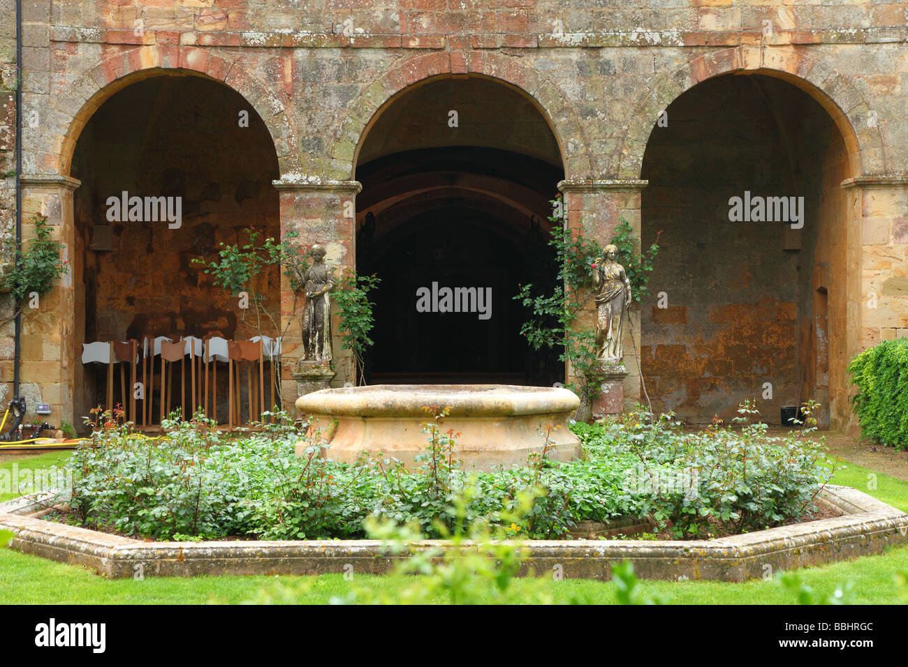 Fontfroide Benedictine Abbey Languedoc-Roussillon France Stock Photo