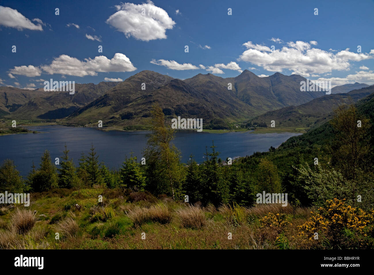 Five Sisters mountain range, Kintail, Northern Scotland, UK, Europe Stock Photo