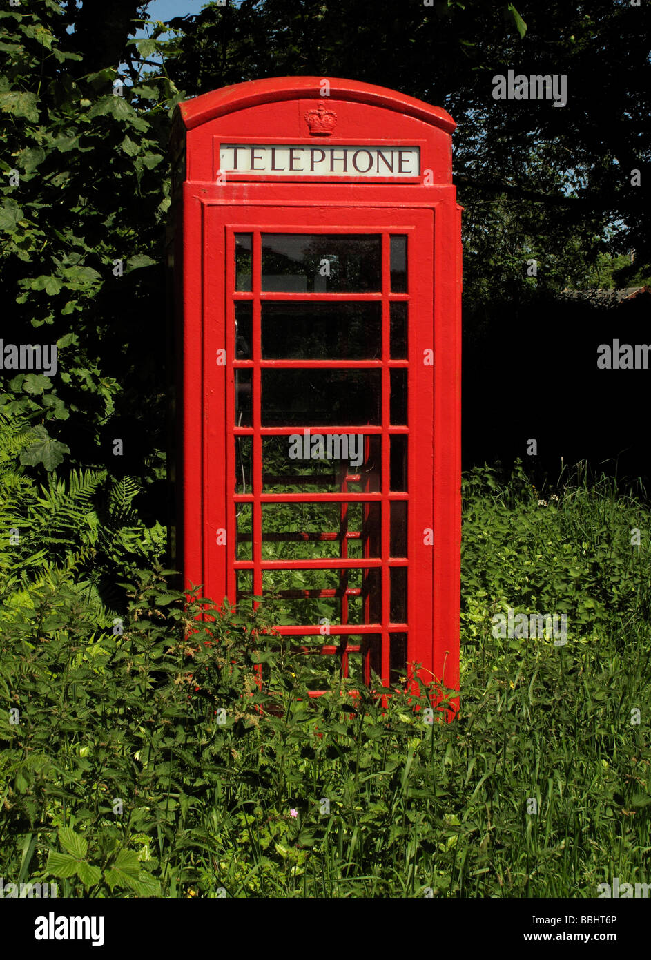 red telephone box Stock Photo