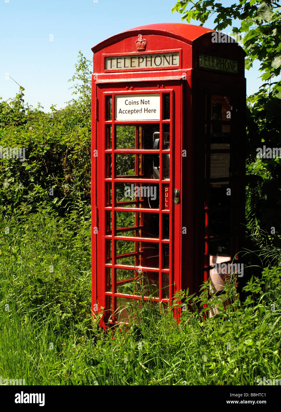 red telephone box Stock Photo