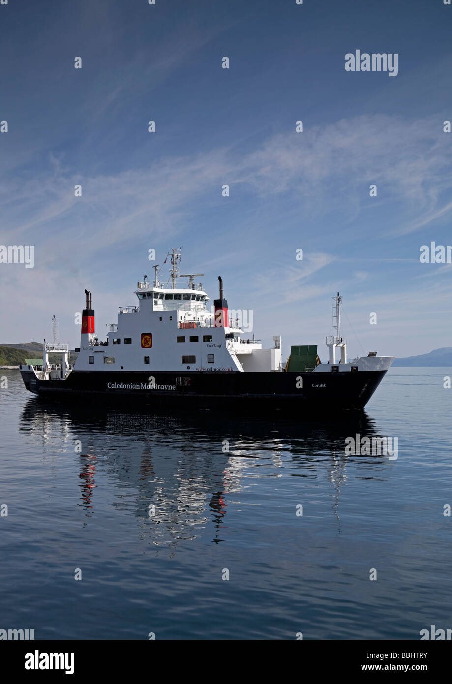 Caledonian MacBrayne Ferry pulling into Armadale, Isle of Skye port, Scotland, UK, Europe Stock Photo