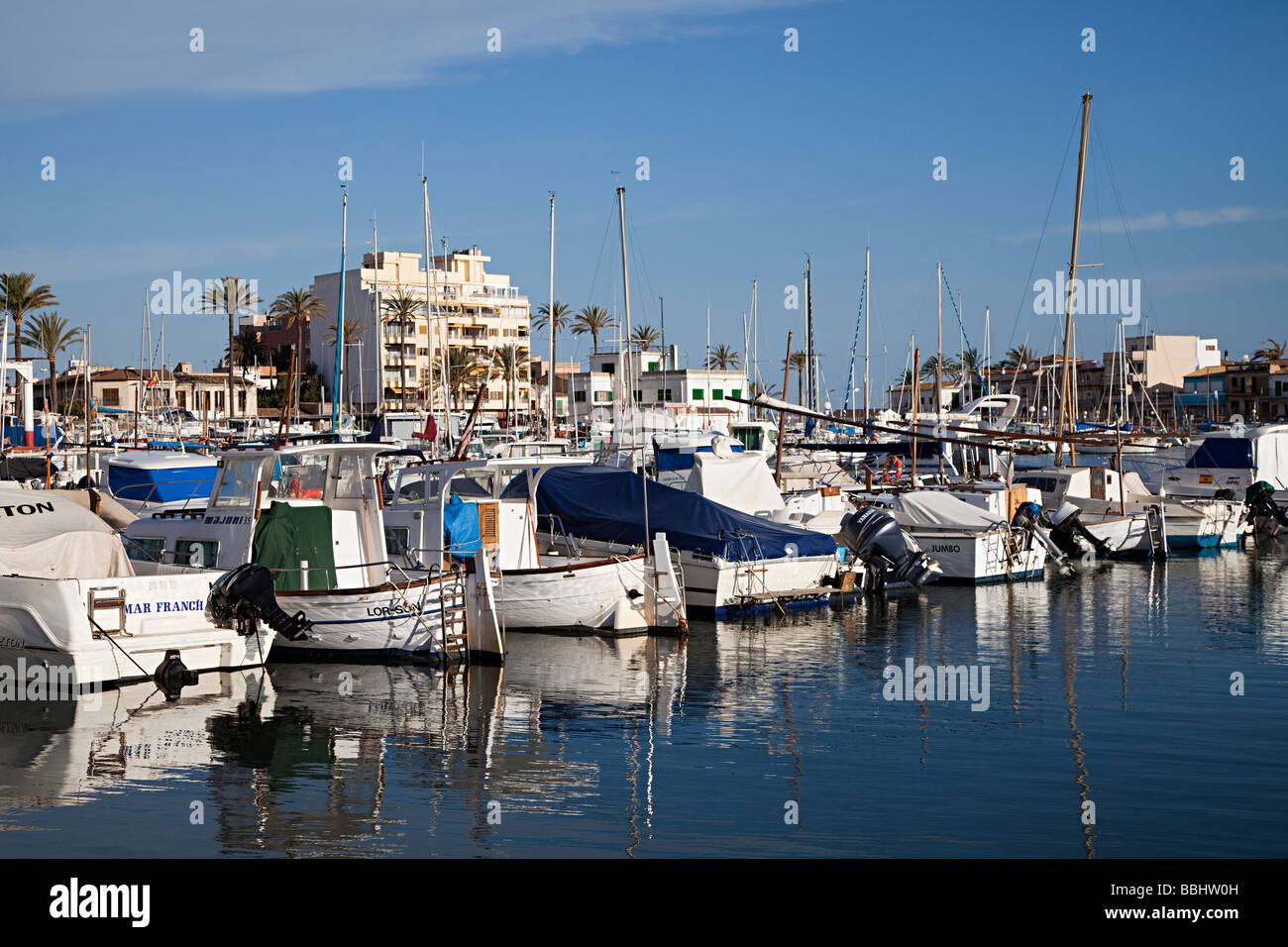 Boats in harbour Palma Mallorca Spain Stock Photo - Alamy