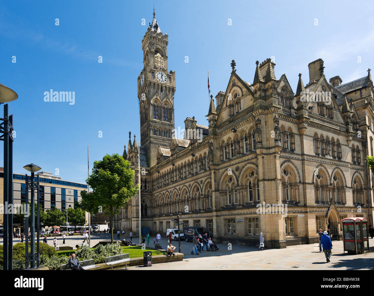 City Hall, Centenary Square, Bradford, West Yorkshire, England Stock Photo