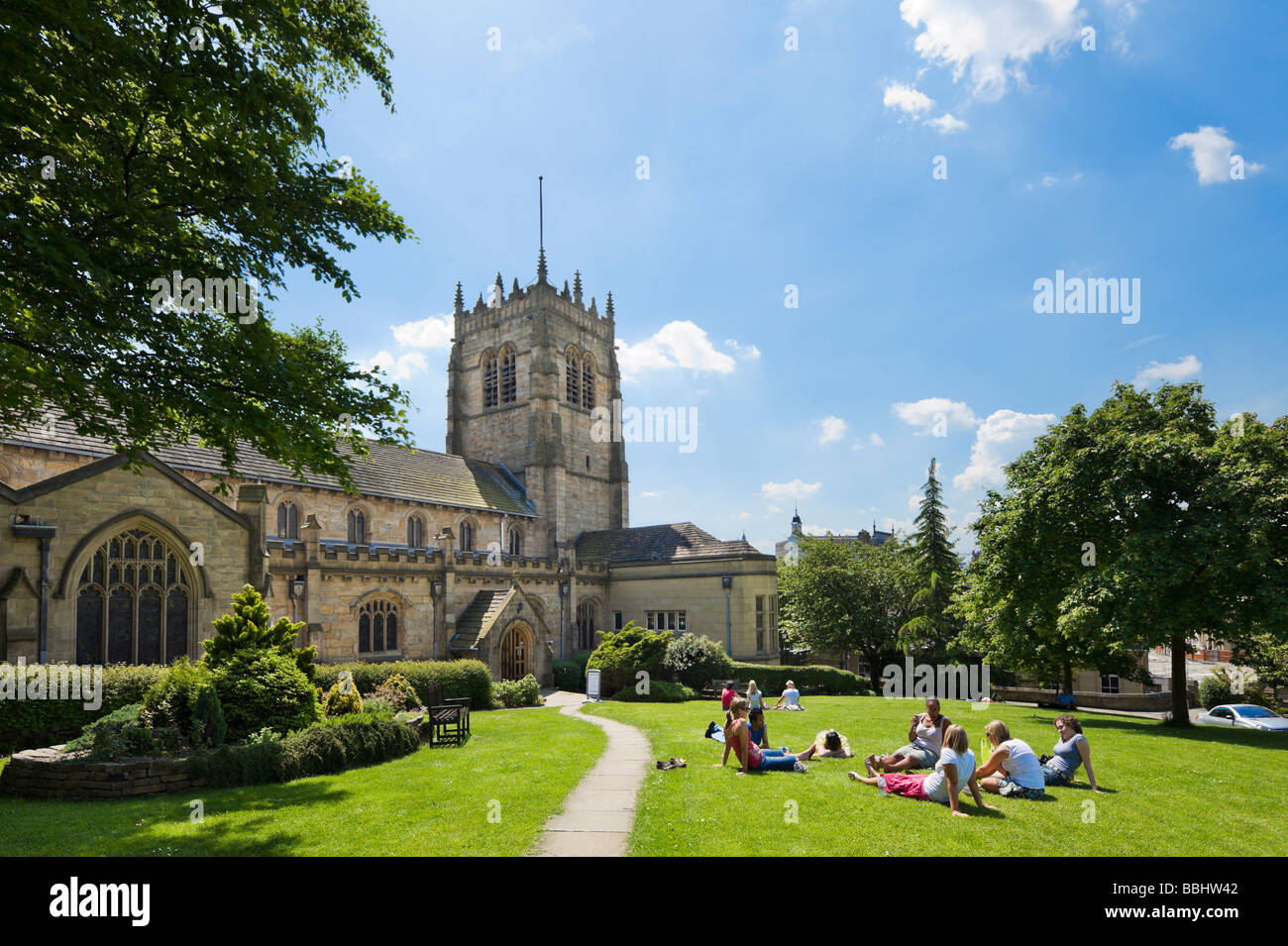 Bradford Cathedral (the Cathedral Church of St Peter), Bradford, West Yorkshire, England Stock Photo