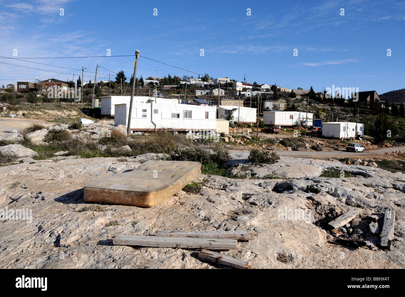 The West Bank (Judean Desert) Jewish settlement of Bat Ayin, in Gush Etzion, home to around 1000 Jewish settlers. Stock Photo