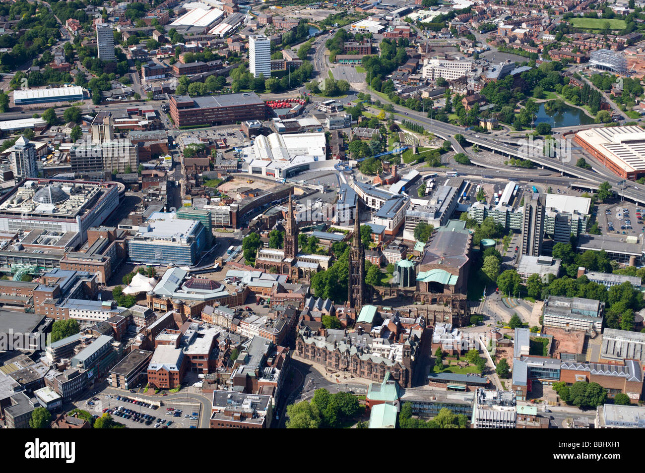 Aerial view of Coventry England Stock Photo - Alamy