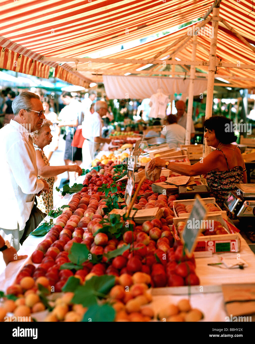 Fruit Vegetable Market at Cours Saleya Nice South of France EU FR FRA