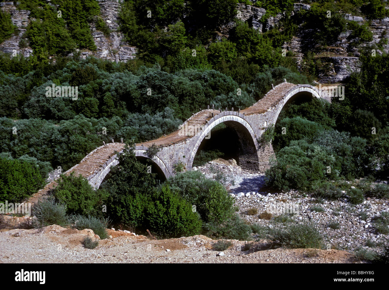 Stone bridge near the village of Kipi in the Zagoria District in the