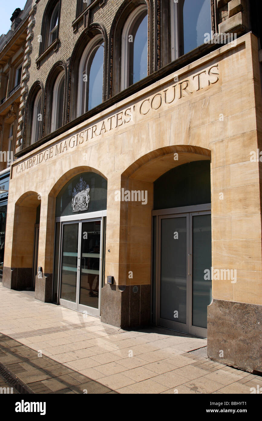 entrance to the magistrates court st andrews street cambridge uk Stock Photo