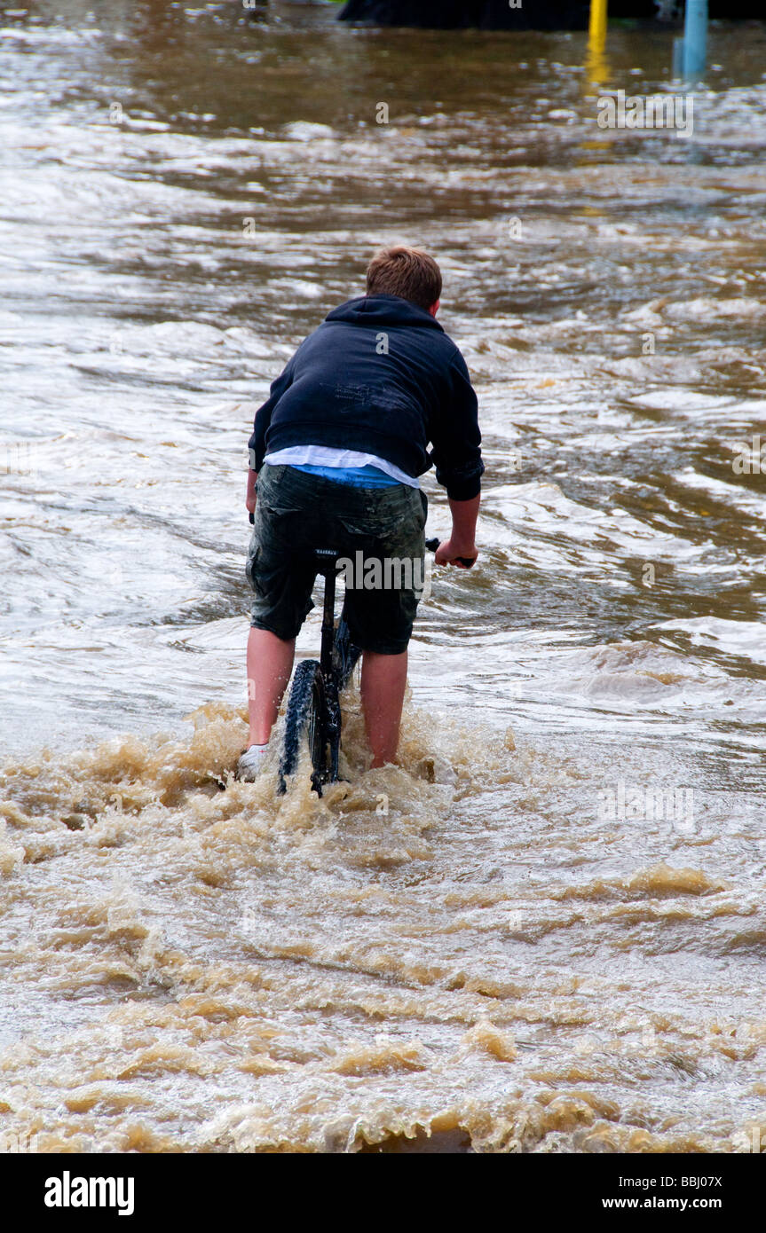 bike riding in water