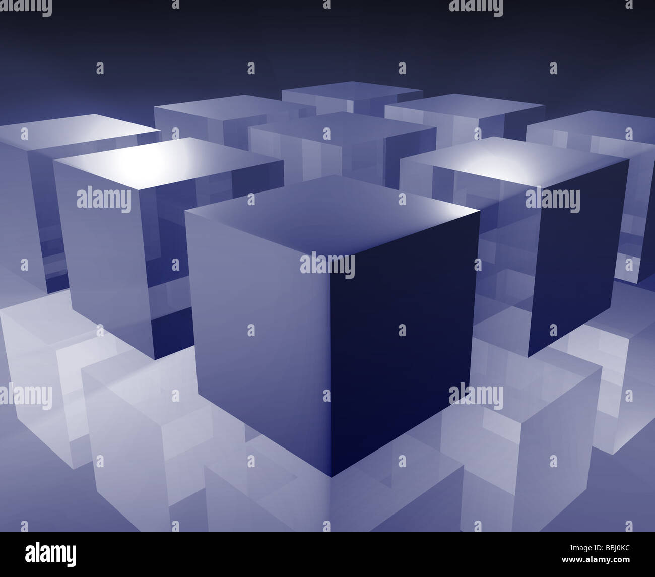 Abstract background illustration of cube geometric shapes Stock Photo